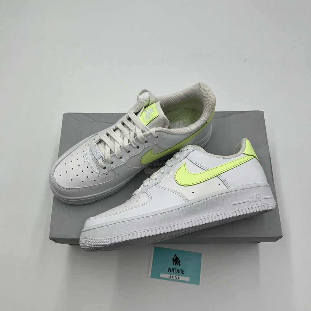 Nike Air Force 1 '07 White Barely Volt Women's Sneakers 315115-159 Size 7W